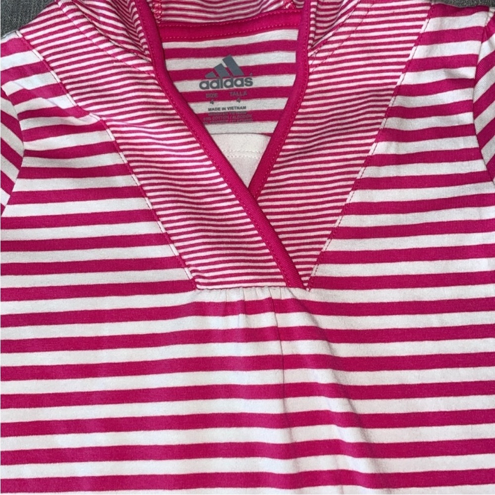 Adidas Girl's Set - Hooded Short Sleeve Shirt and Pants - Picture 3 of 4